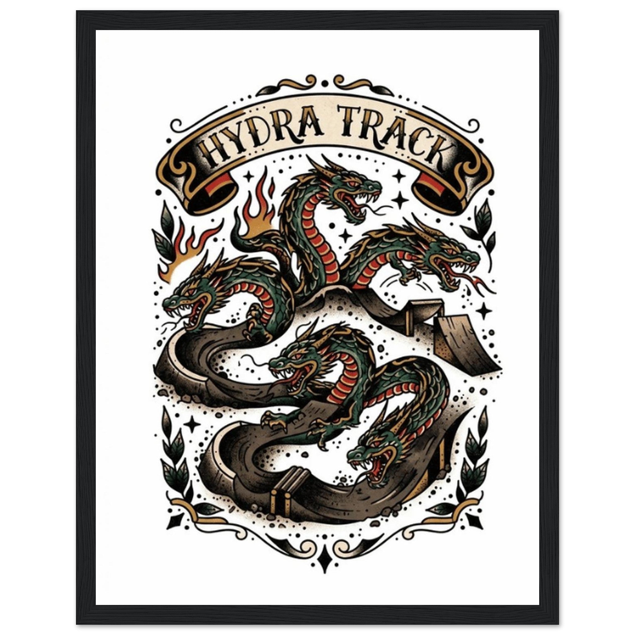 Hydra Track Framed Print | Mountain Bike Wall Art - view 3