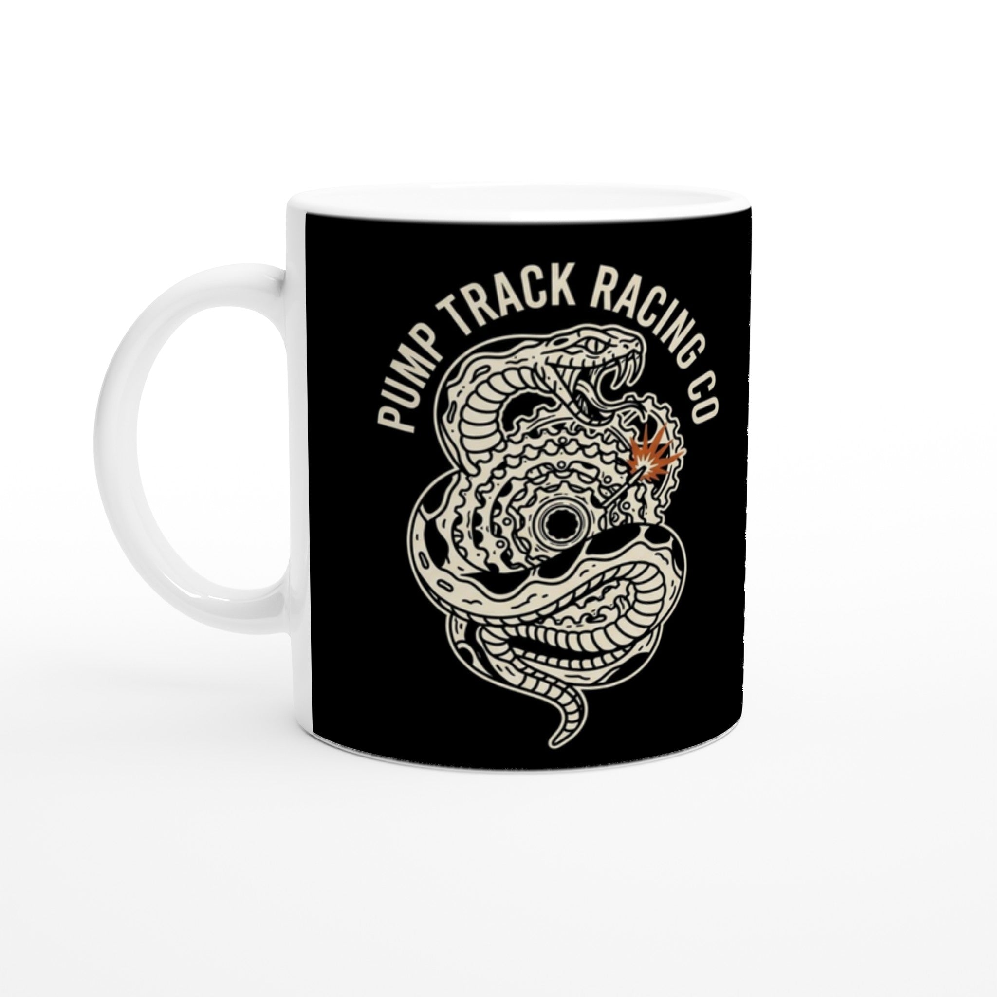 Pump Track Racing Co Snake MTB Mug | Mountain Biker Coffee Mug