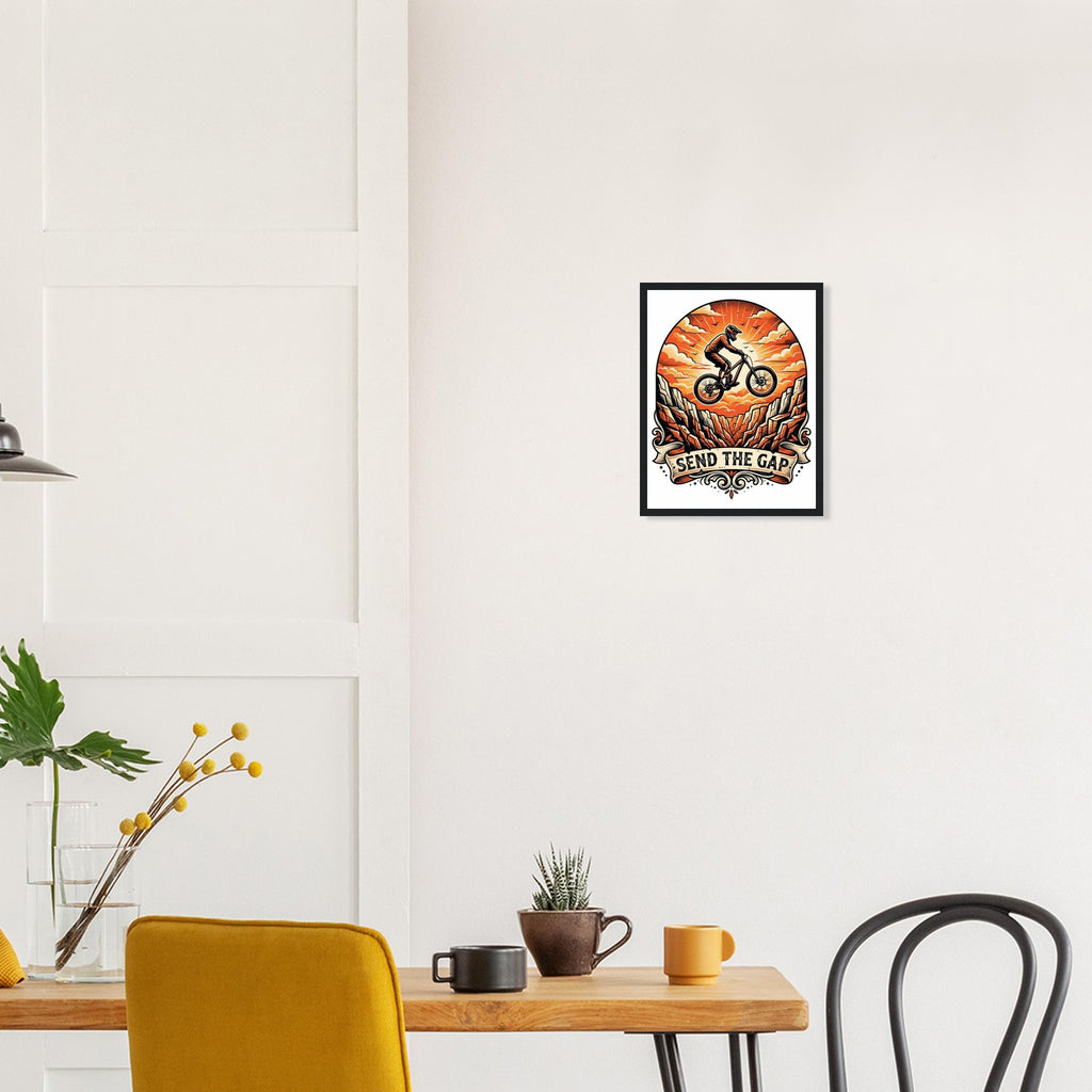 Send The Gap Framed Print | Mountain Bike Wall Art - view 9