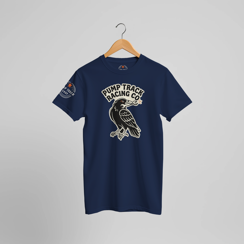 Pump Track Racing Co Raven MTB T-Shirt | Mountain Bike Graphic Tee - view 3