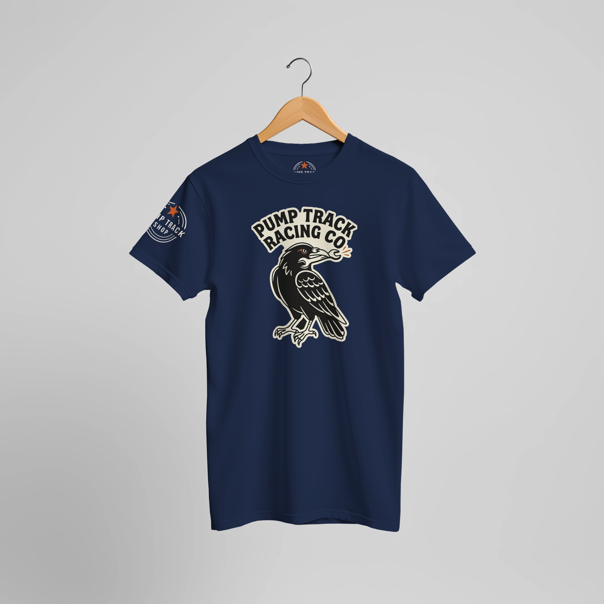 Pump Track Racing Co Raven MTB T-Shirt | Mountain Bike Graphic Tee - view 3