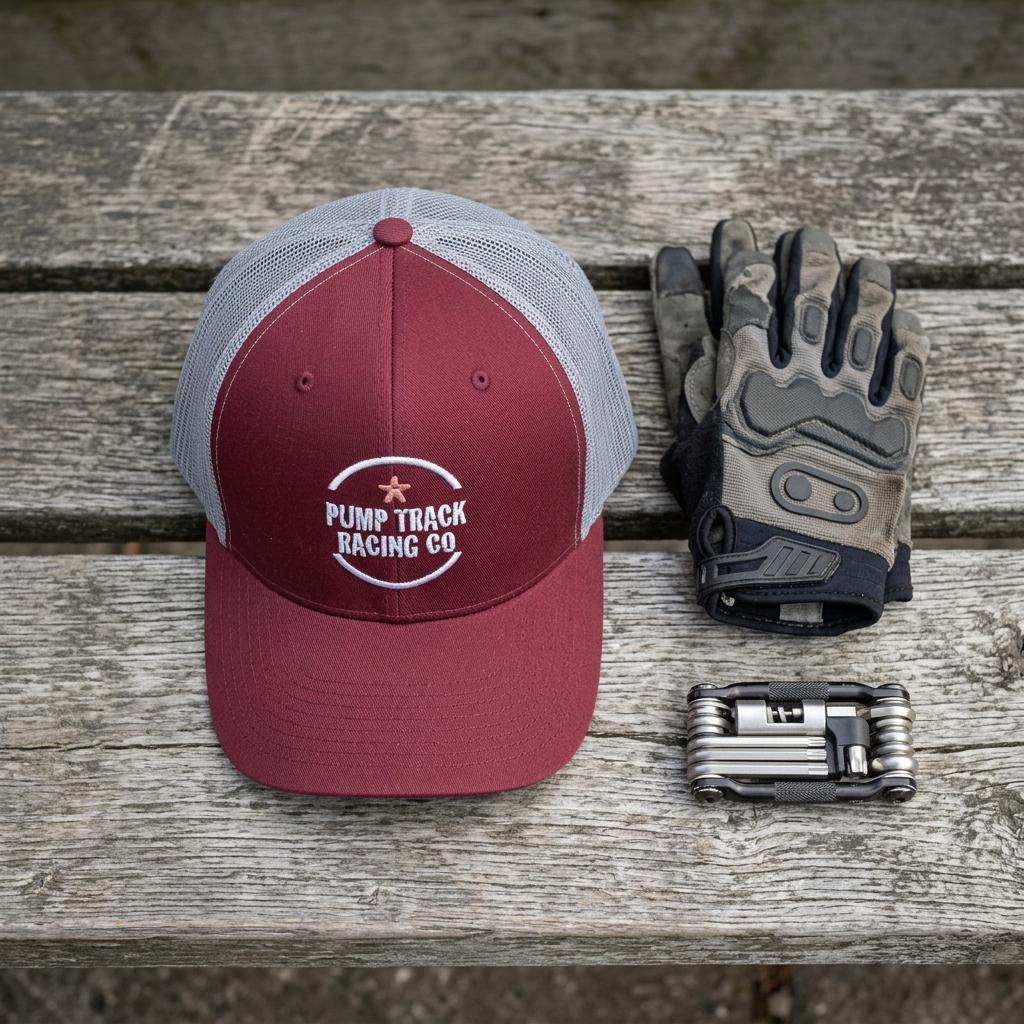 Pump Track Racing Co Trucker Cap | MTB Snapback Hat