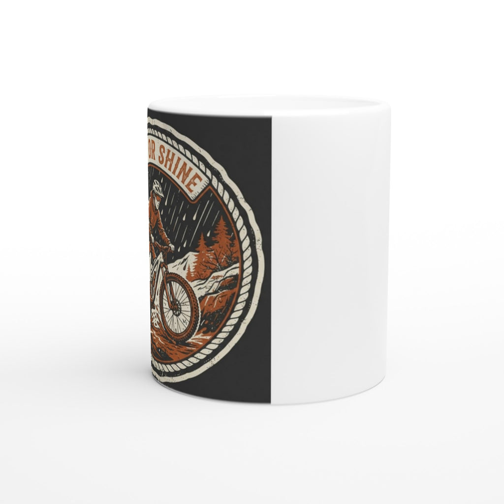 Rain Or Shine MTB Mug | Mountain Biker Coffee Mug - view 2