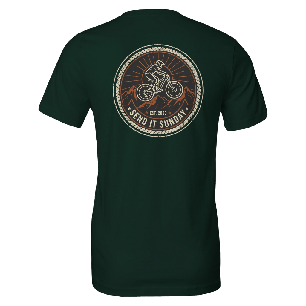 Send It Sunday Ride MTB T-Shirt | Mountain Bike Graphic Tee - view 4