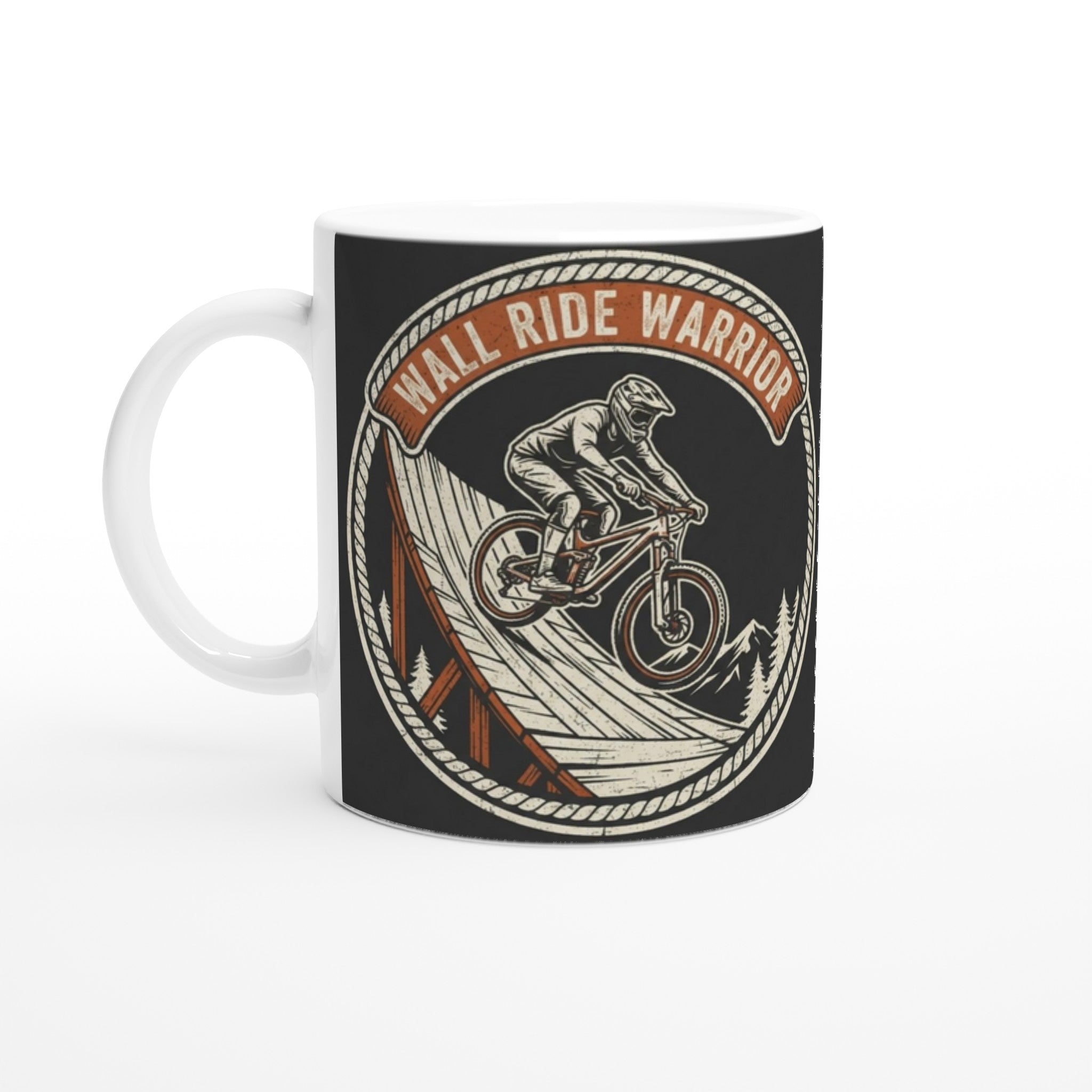 Wall Ride Warrior MTB Mug | Mountain Biker Coffee Mug