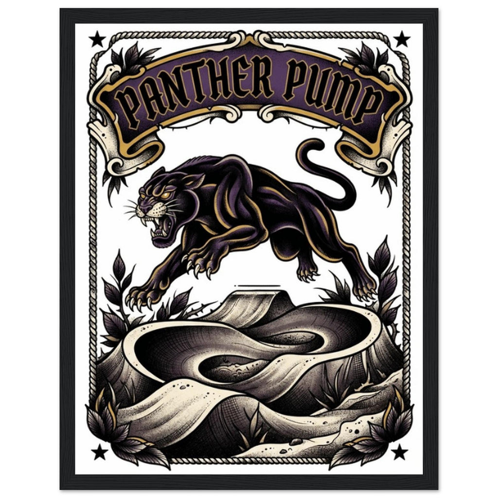 Panther Pump Framed Framed Print | Mountain Bike Wall Art - view 3