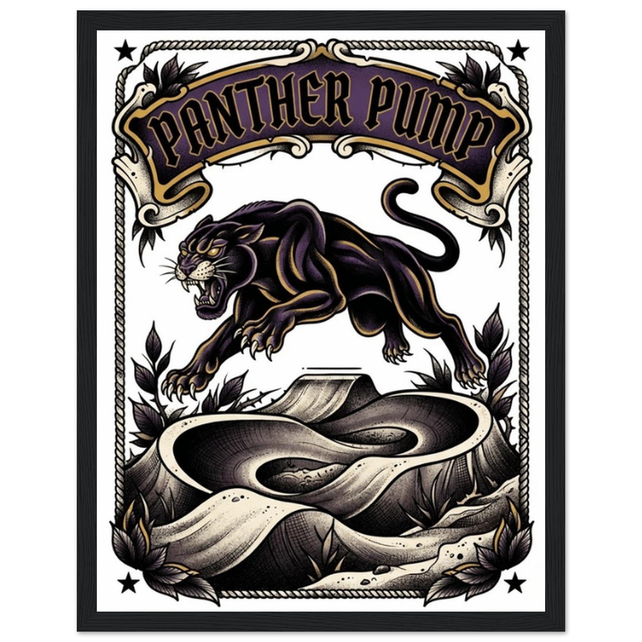 Panther Pump Framed Framed Print | Mountain Bike Wall Art - view 3