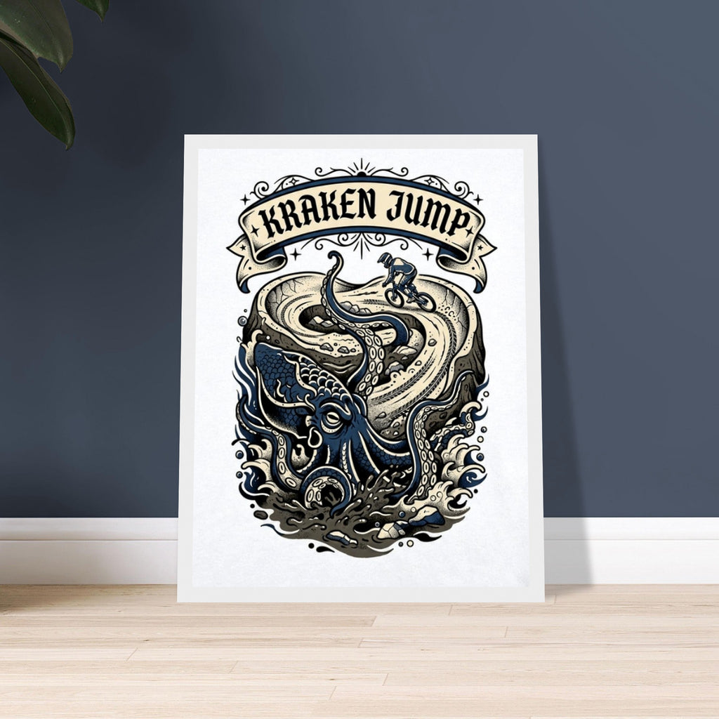 Kraken Jump Framed Print | Mountain Bike Wall Art - view 2