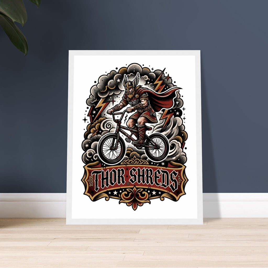 Thor Shreds Framed Print | Mountain Bike Wall Art - view 2
