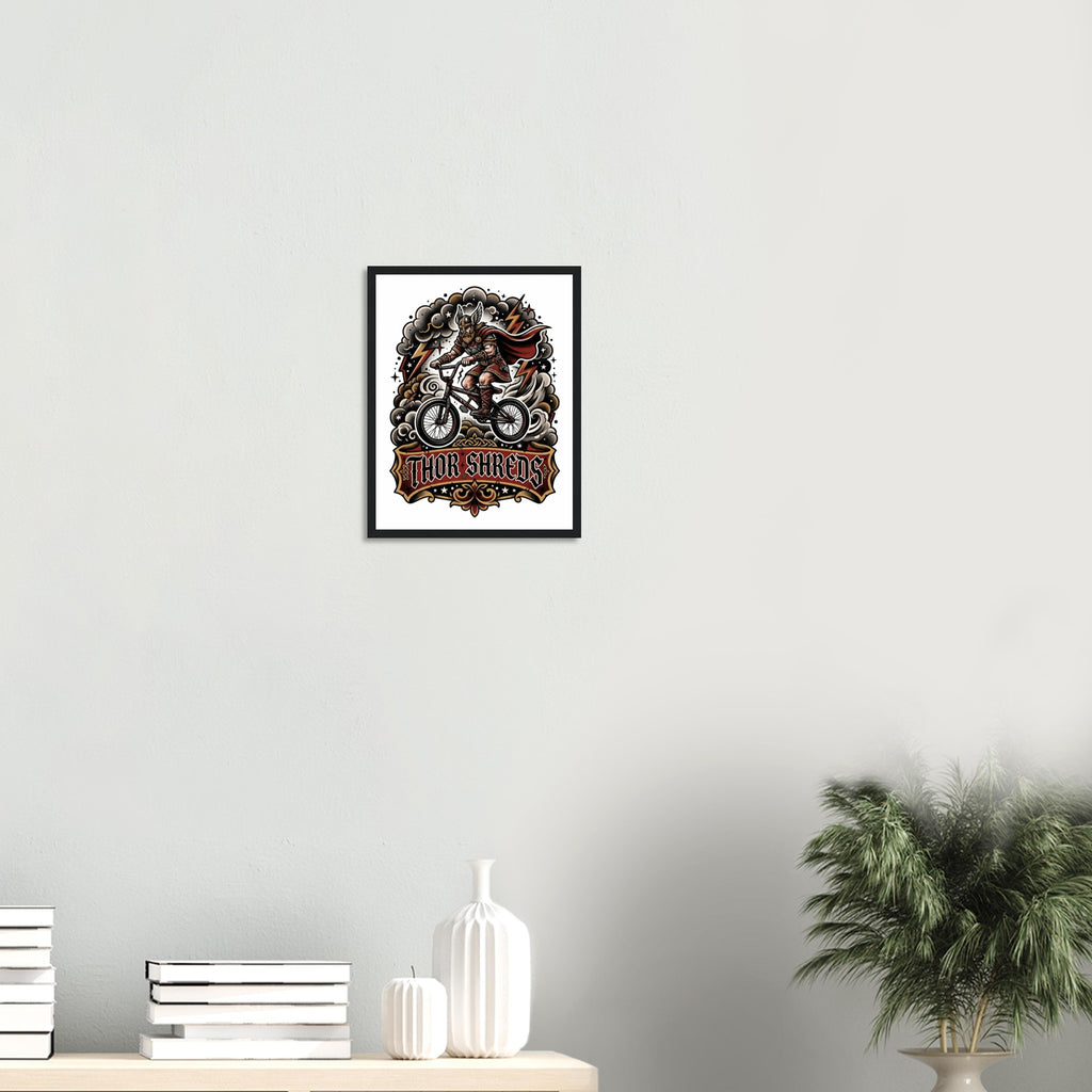 Thor Shreds Framed Print | Mountain Bike Wall Art - view 6