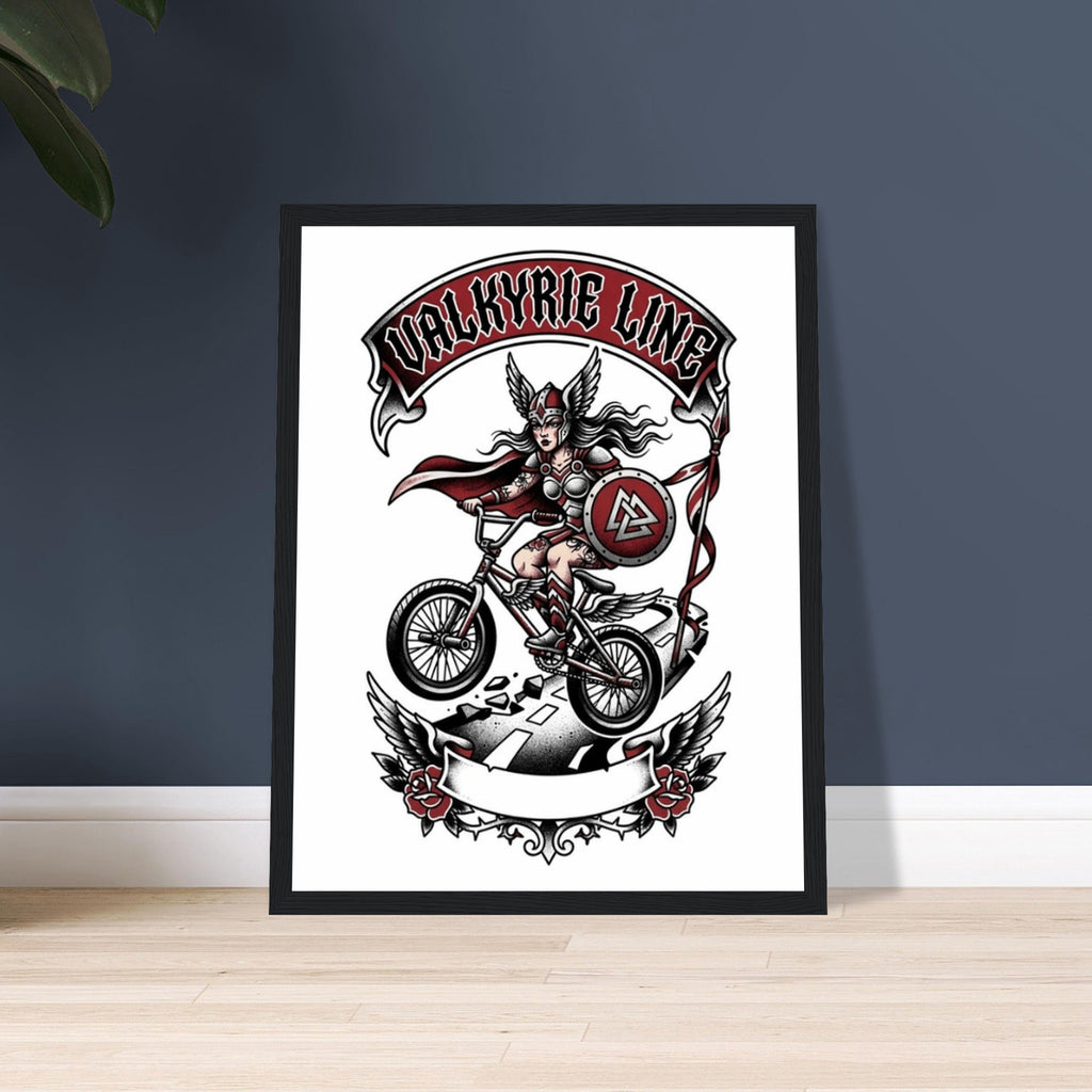 Valkyrie Line Framed Print | Mountain Bike Wall Art
