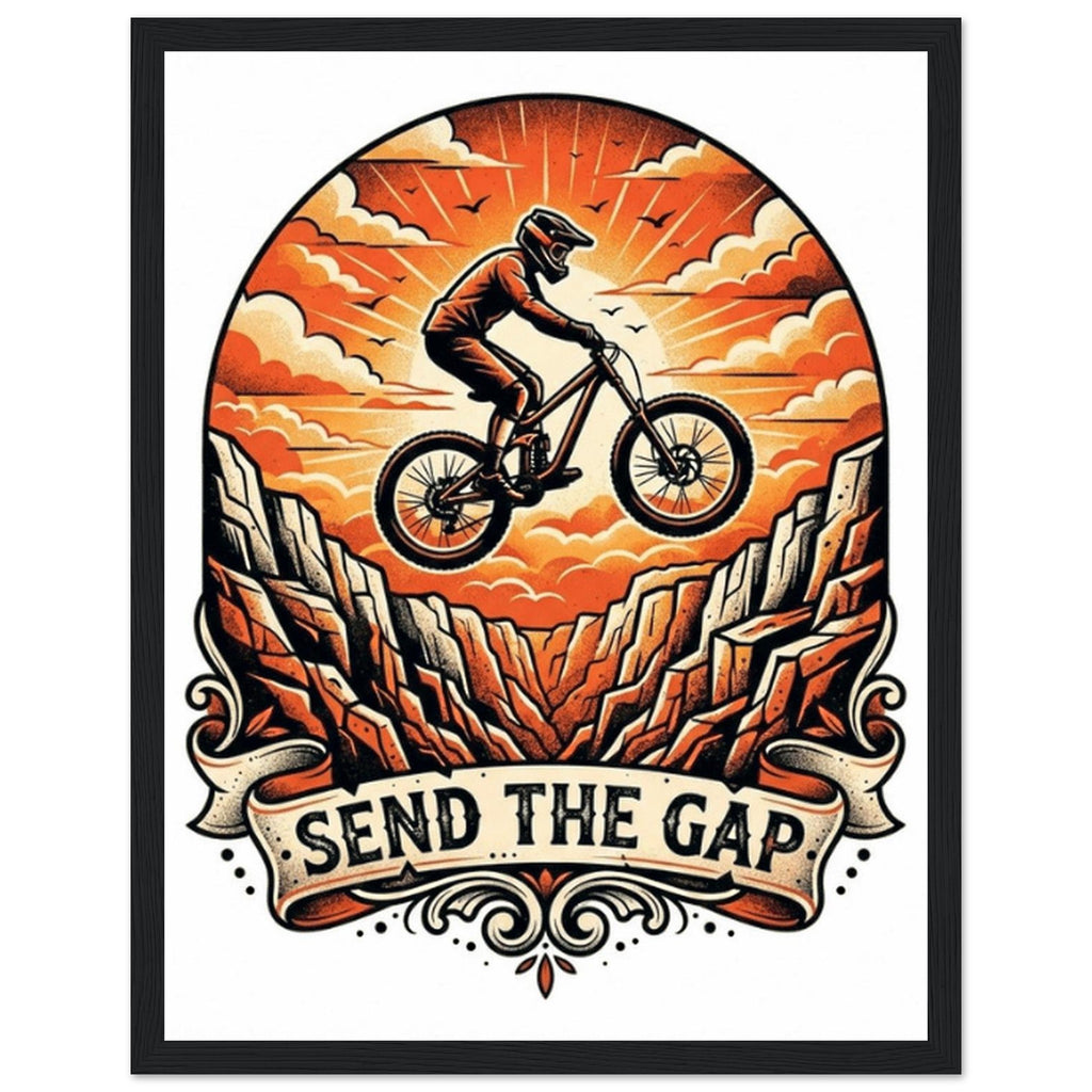 Send The Gap Framed Print | Mountain Bike Wall Art - view 2