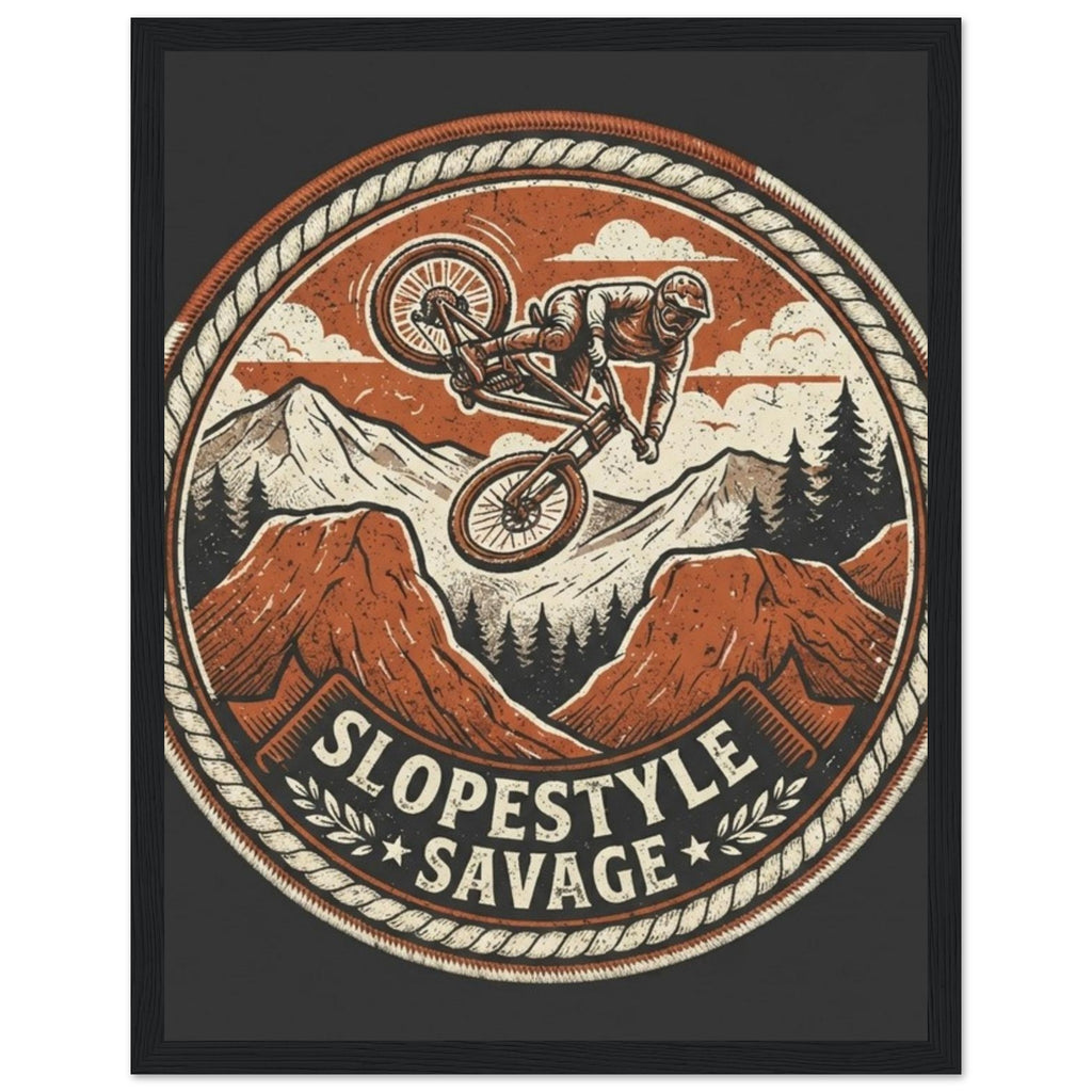 Slopestyle Savage Jump Framed Print | Mountain Bike Wall Art - view 3