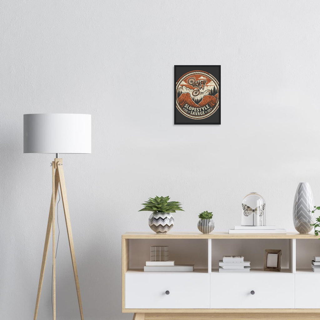 Slopestyle Savage Jump Framed Print | Mountain Bike Wall Art - view 6