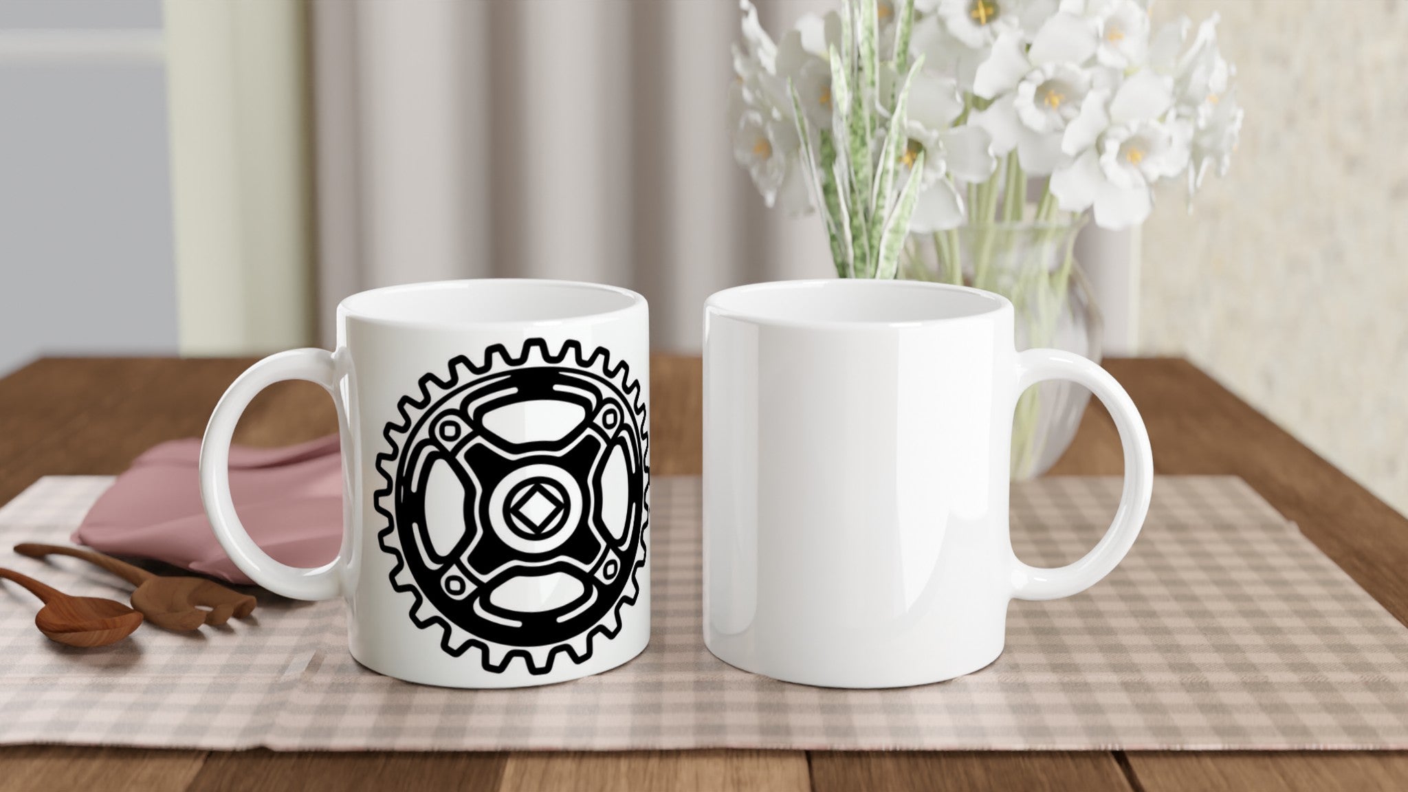 Track Chainring MTB Mug | Mountain Biker Coffee Mug - view 5