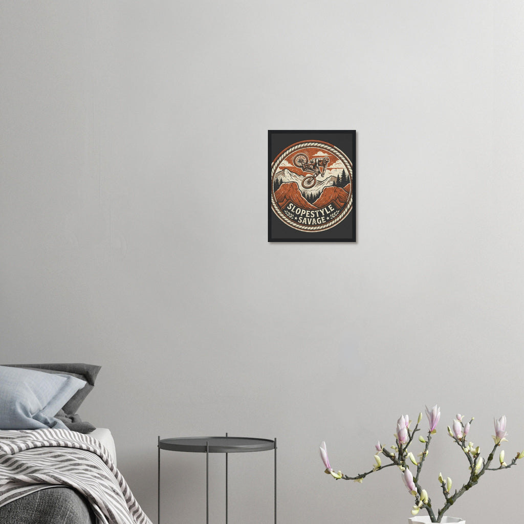 Slopestyle Savage Jump Framed Print | Mountain Bike Wall Art - view 4