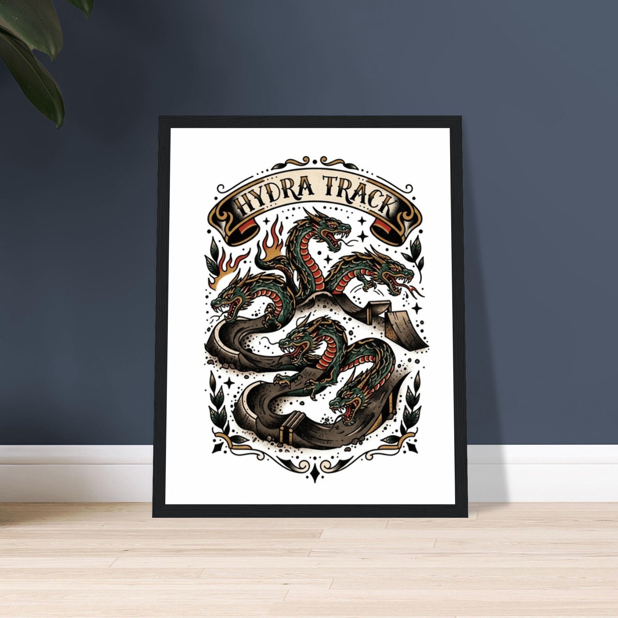 Hydra Track Framed Print | Mountain Bike Wall Art