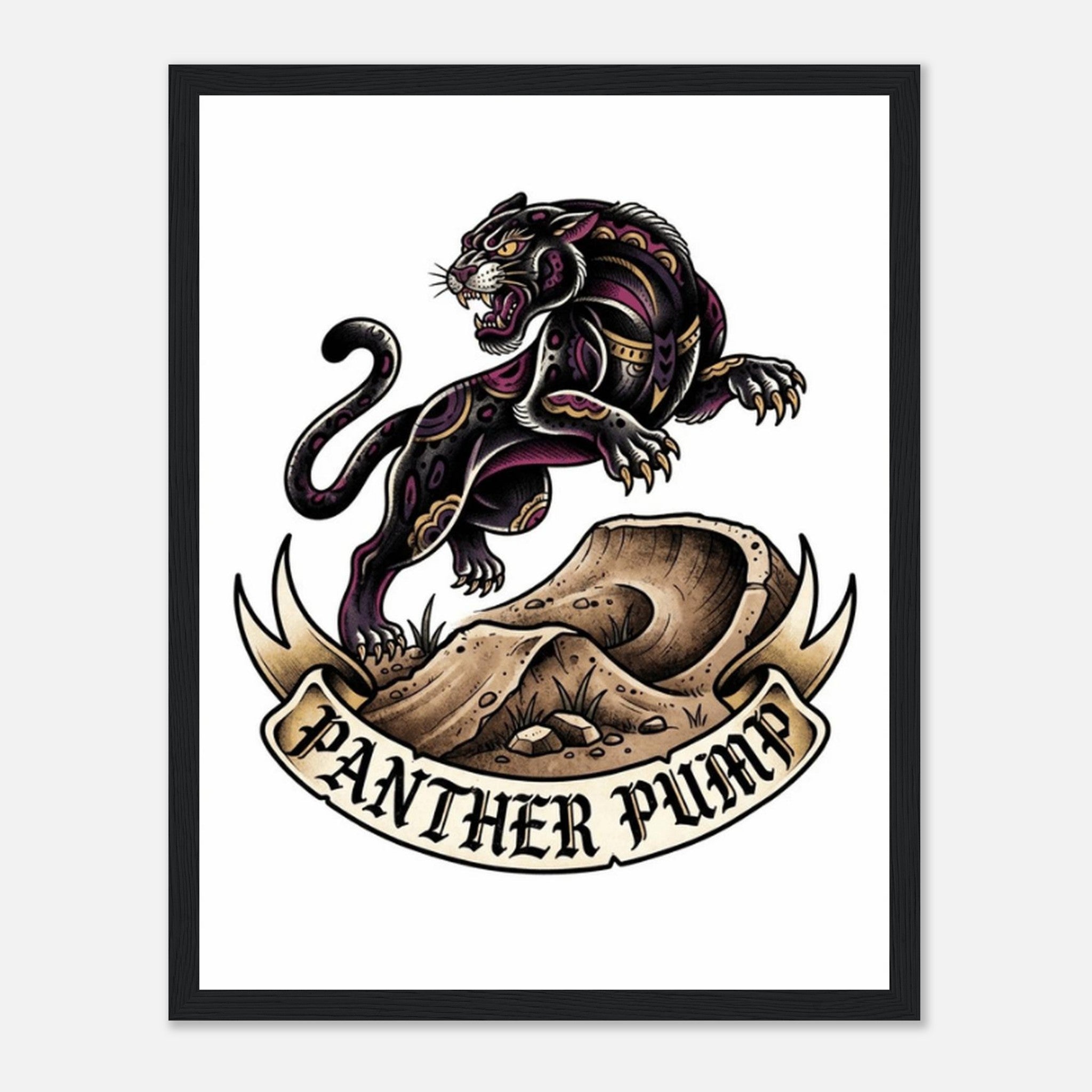 Panther Pump Framed Print | Mountain Bike Wall Art - view 4