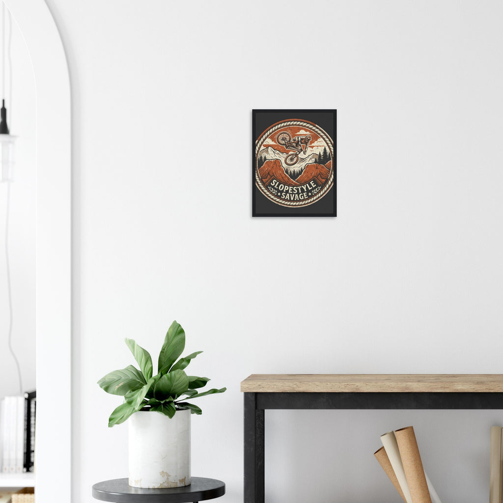 Slopestyle Savage Jump Framed Print | Mountain Bike Wall Art - view 7