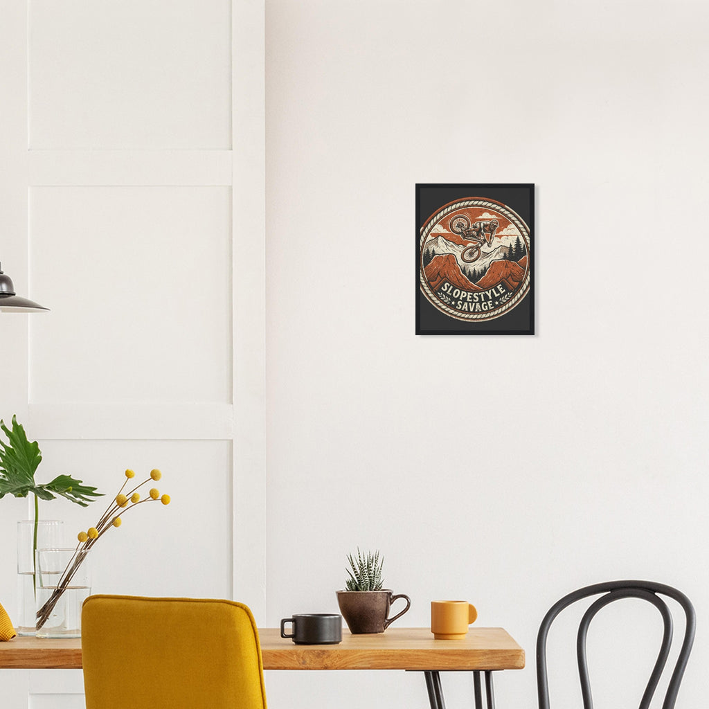 Slopestyle Savage Jump Framed Print | Mountain Bike Wall Art - view 8