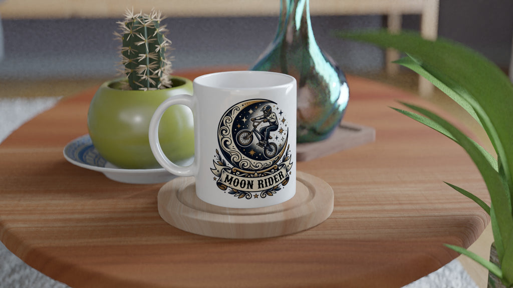 Moon Rider MTB Mug | Mountain Biker Coffee Mug - view 4