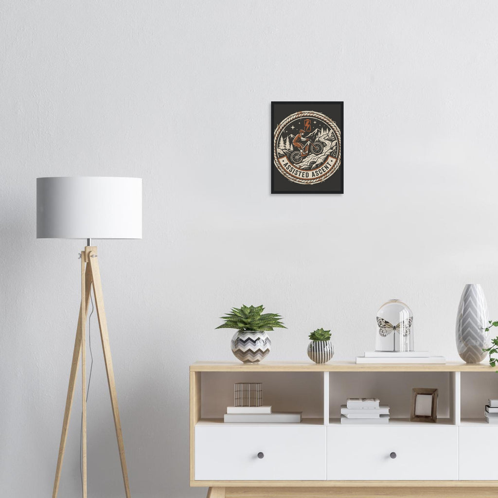 Assisted Ascent Framed Print | Mountain Bike Wall Art - view 7