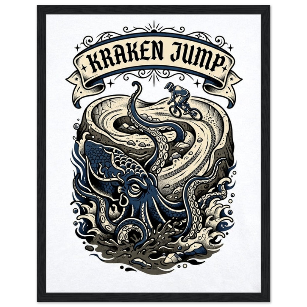 Kraken Jump Framed Print | Mountain Bike Wall Art - view 8