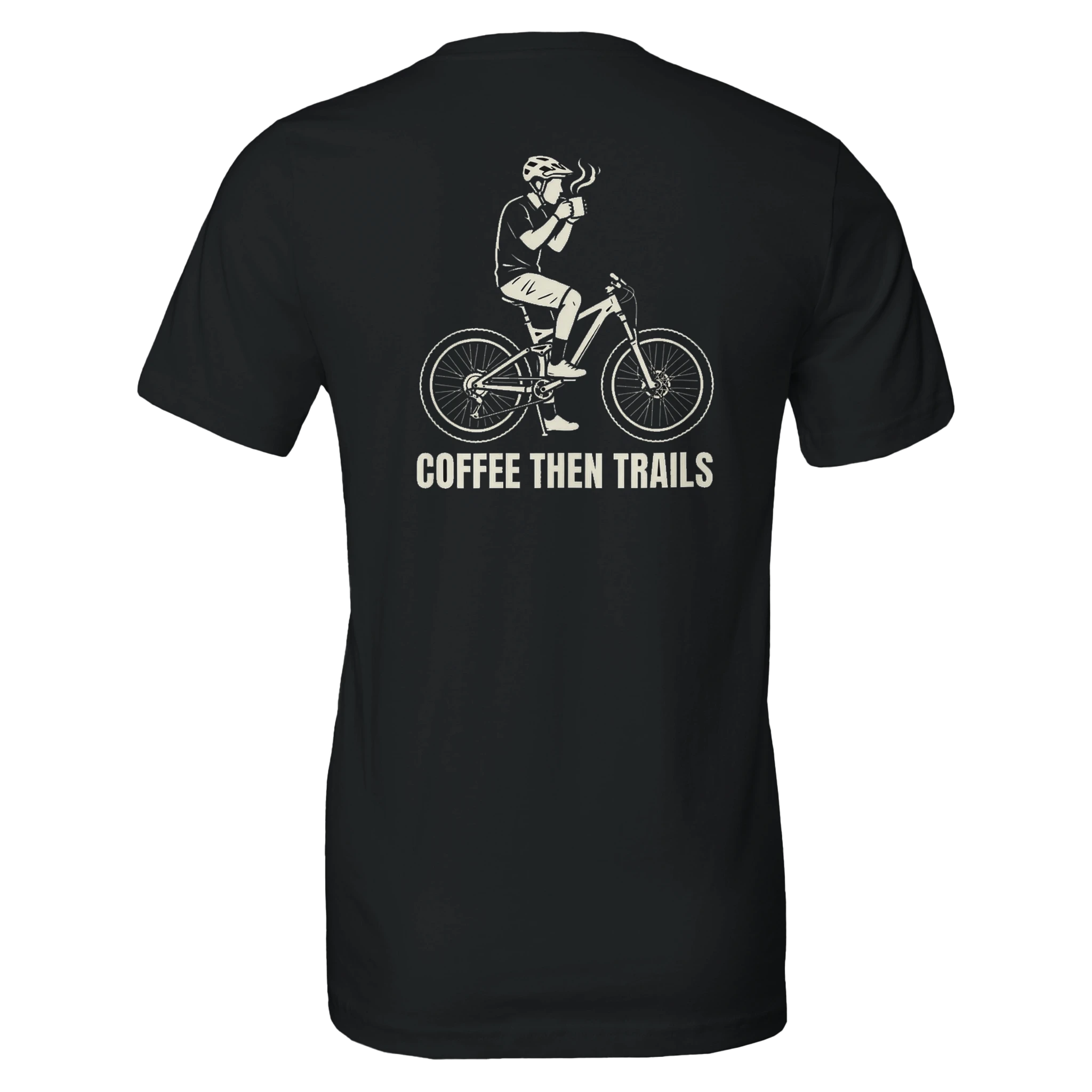 Coffee Then Trails MTB T-Shirt | Mountain Bike Graphic Tee - view 4