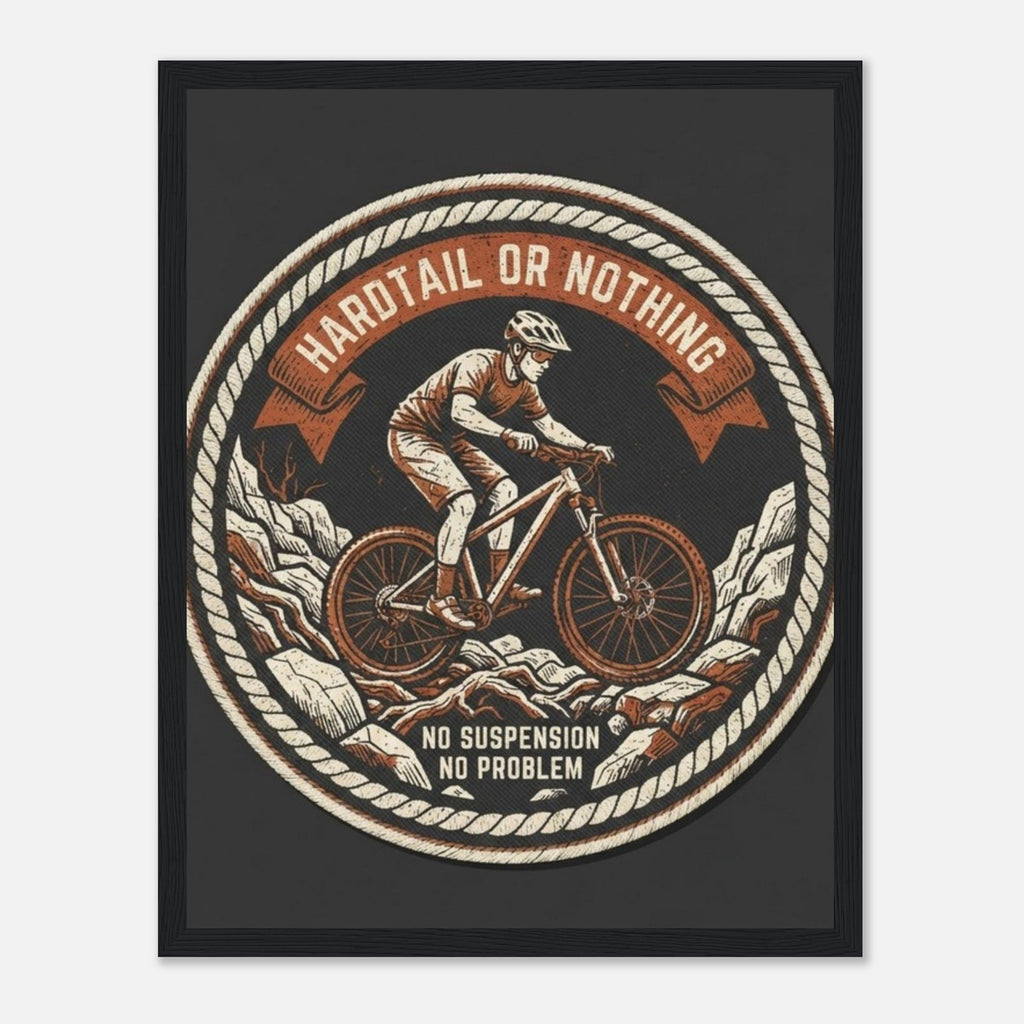 Hardtail Or Nothing Framed Print | Mountain Bike Wall Art - view 6