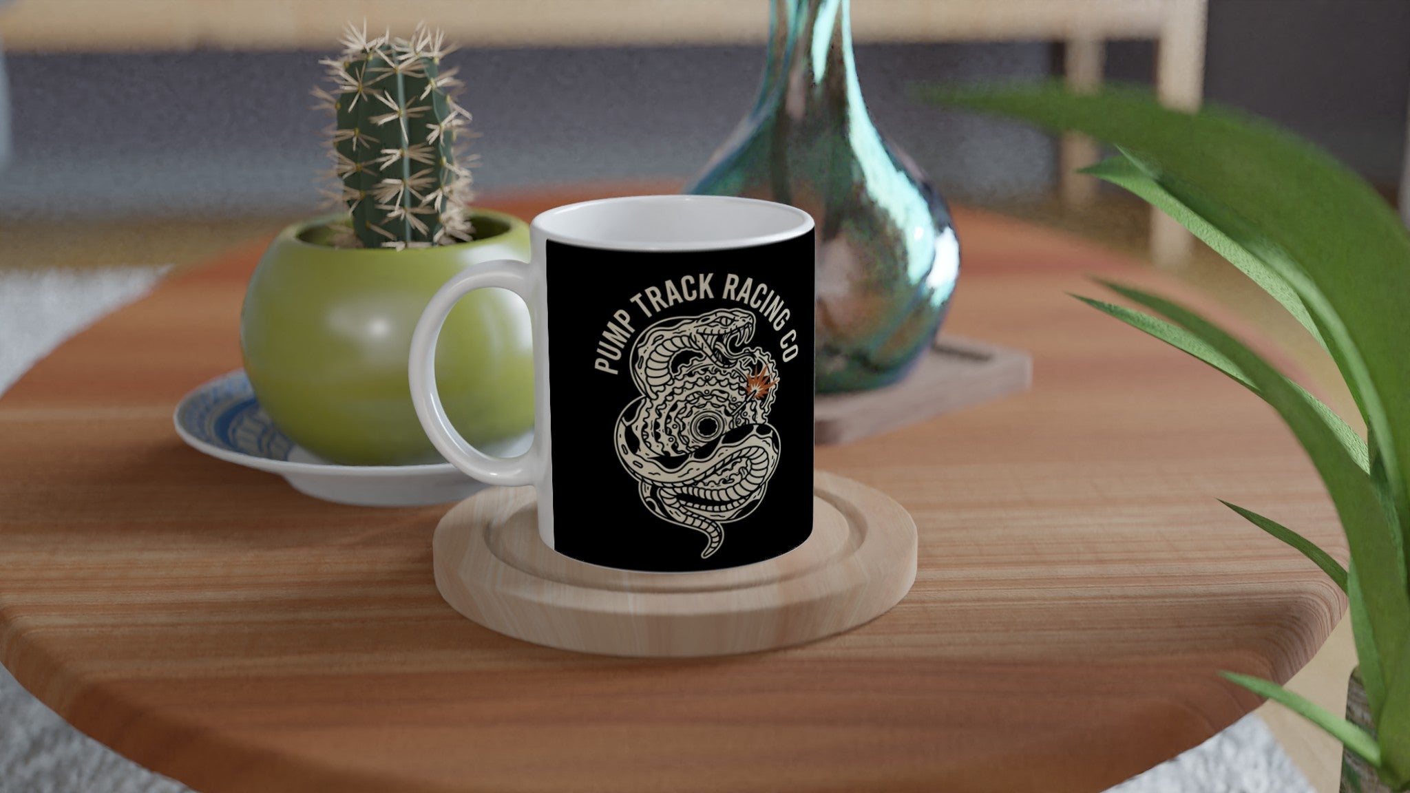 Pump Track Racing Co Snake MTB Mug | Mountain Biker Coffee Mug - view 4