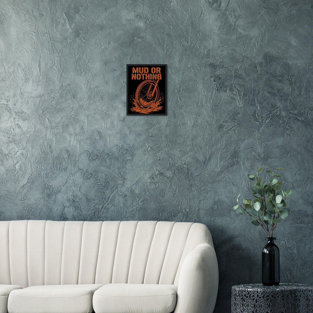 Mud Or Nothing Framed Print | Mountain Bike Wall Art - view 9