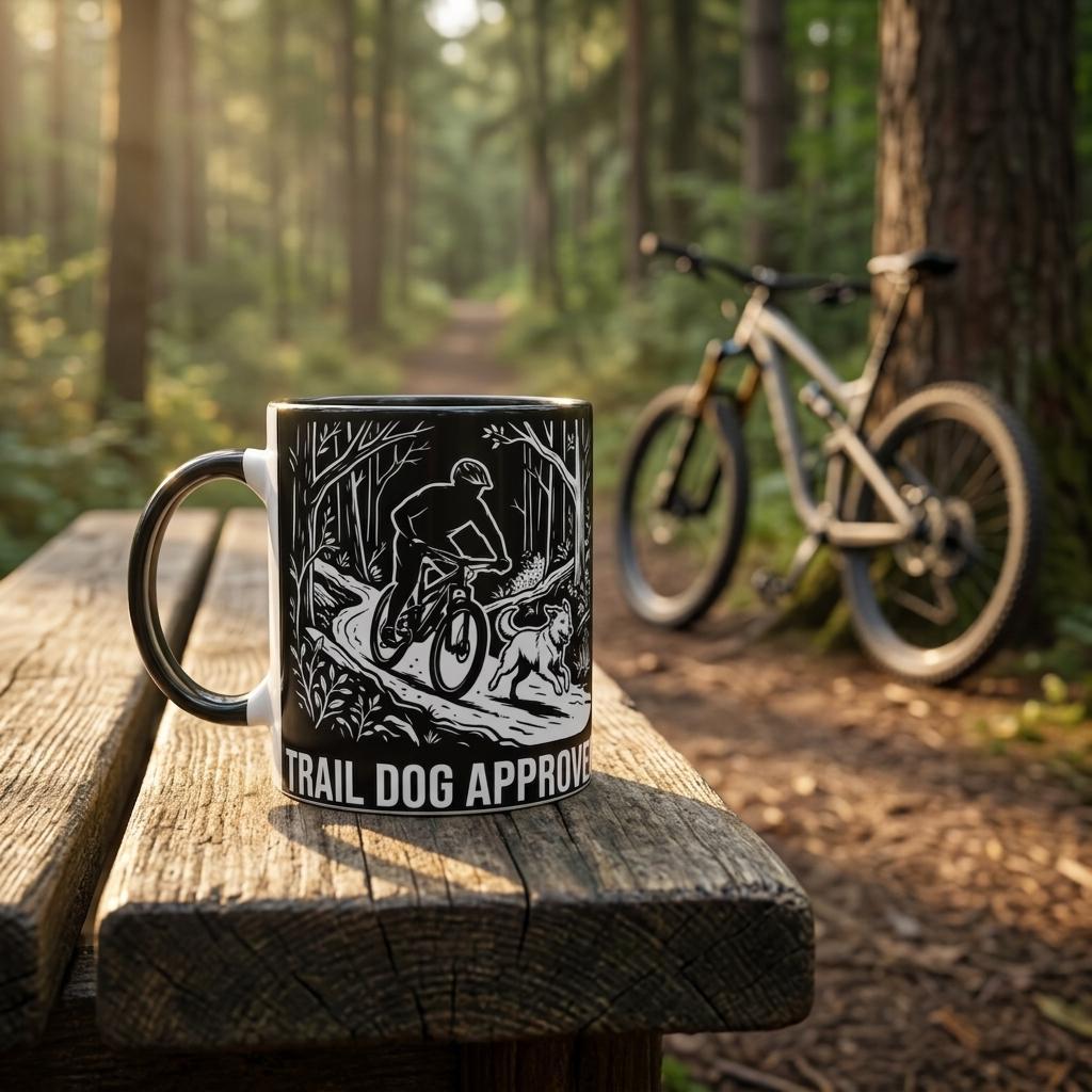 Trail Dog Approved MTB Mug | Mountain Biker Coffee Mug