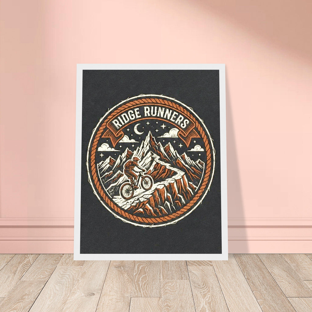 Ridge Runners Night Framed Print | Mountain Bike Wall Art - view 2