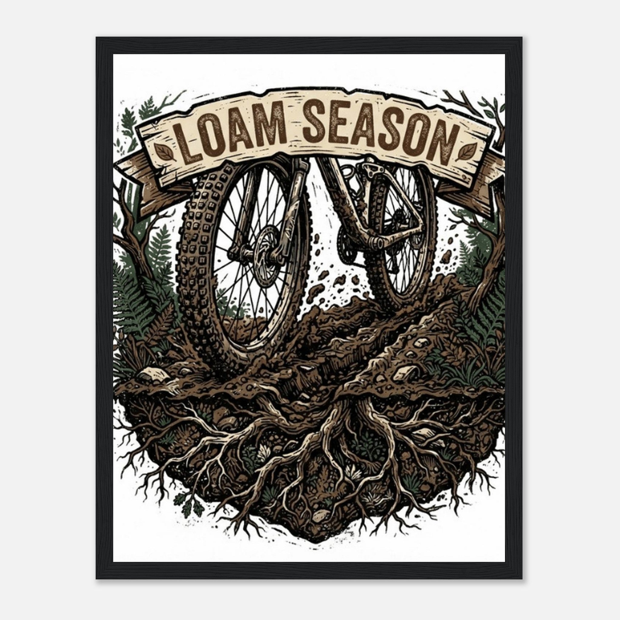 Loam Season Framed Print | Mountain Bike Wall Art - view 4