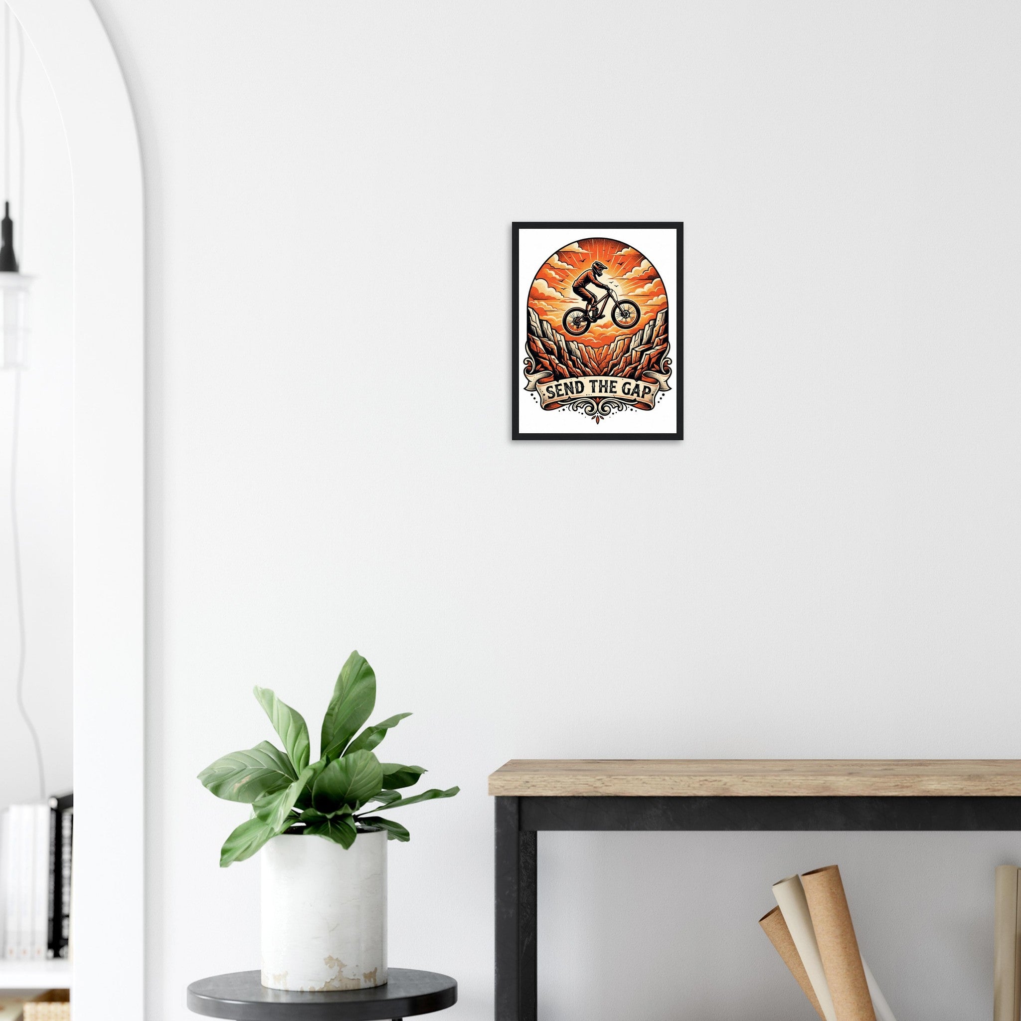 Send The Gap Framed Print | Mountain Bike Wall Art - view 8