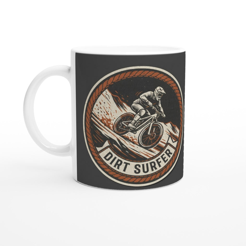 Dirt Surfer Downhill MTB Mug | Mountain Biker Coffee Mug