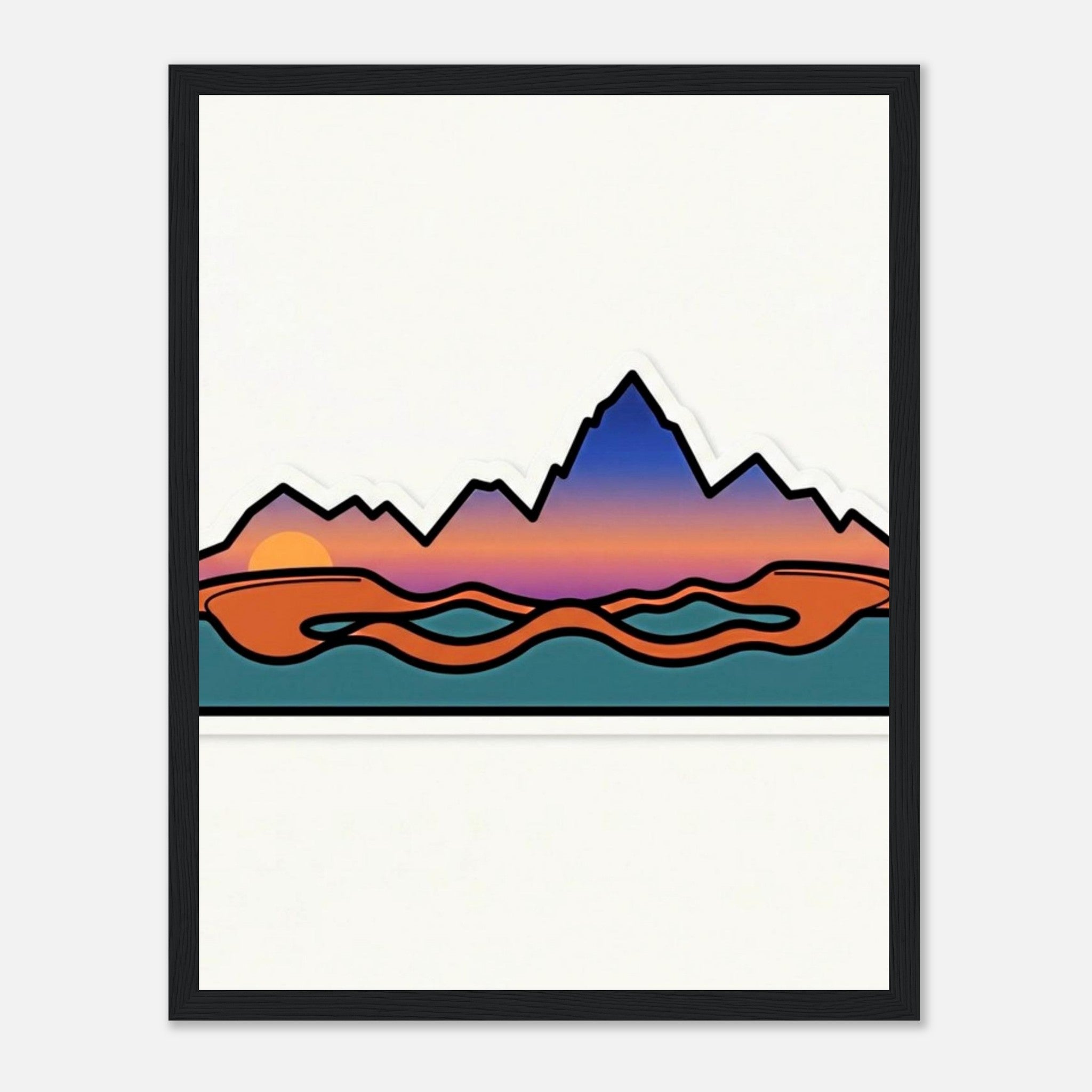 Sunset Ridge Framed Print | Mountain Bike Wall Art - view 9