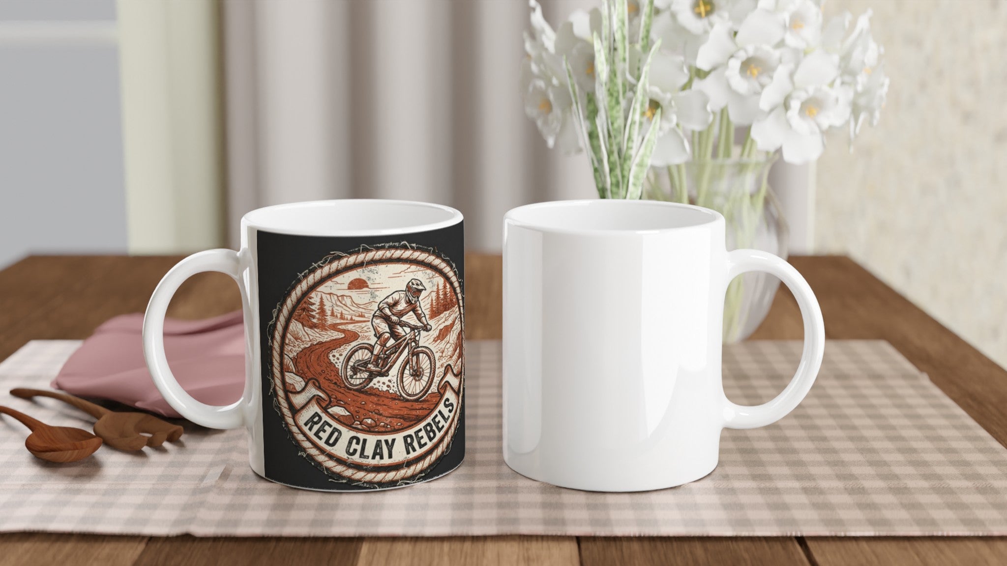 Red Clay Rebels MTB Mug | Mountain Biker Coffee Mug - view 5
