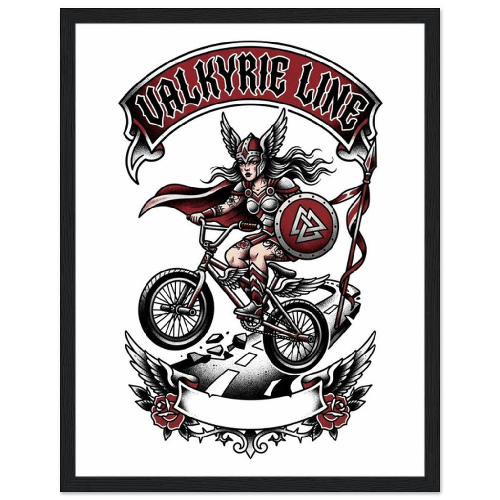 Valkyrie Line Framed Print | Mountain Bike Wall Art - view 3