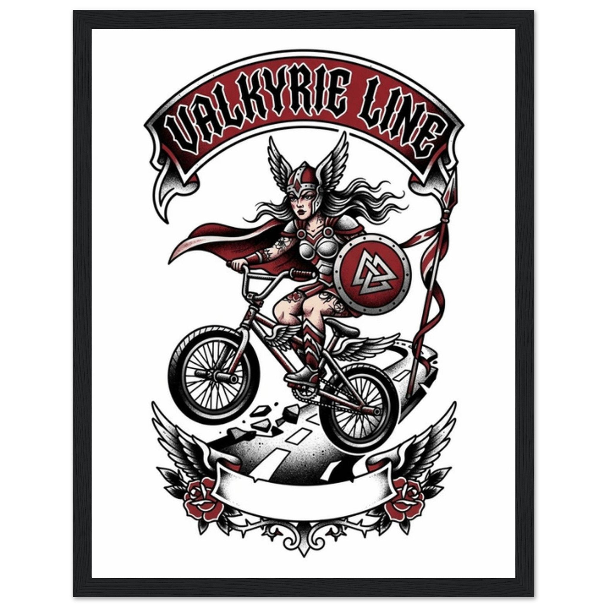 Valkyrie Line Framed Print | Mountain Bike Wall Art - view 3