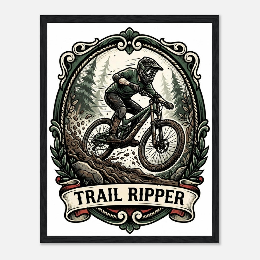 Trail Ripper Framed Print | Mountain Bike Wall Art - view 4