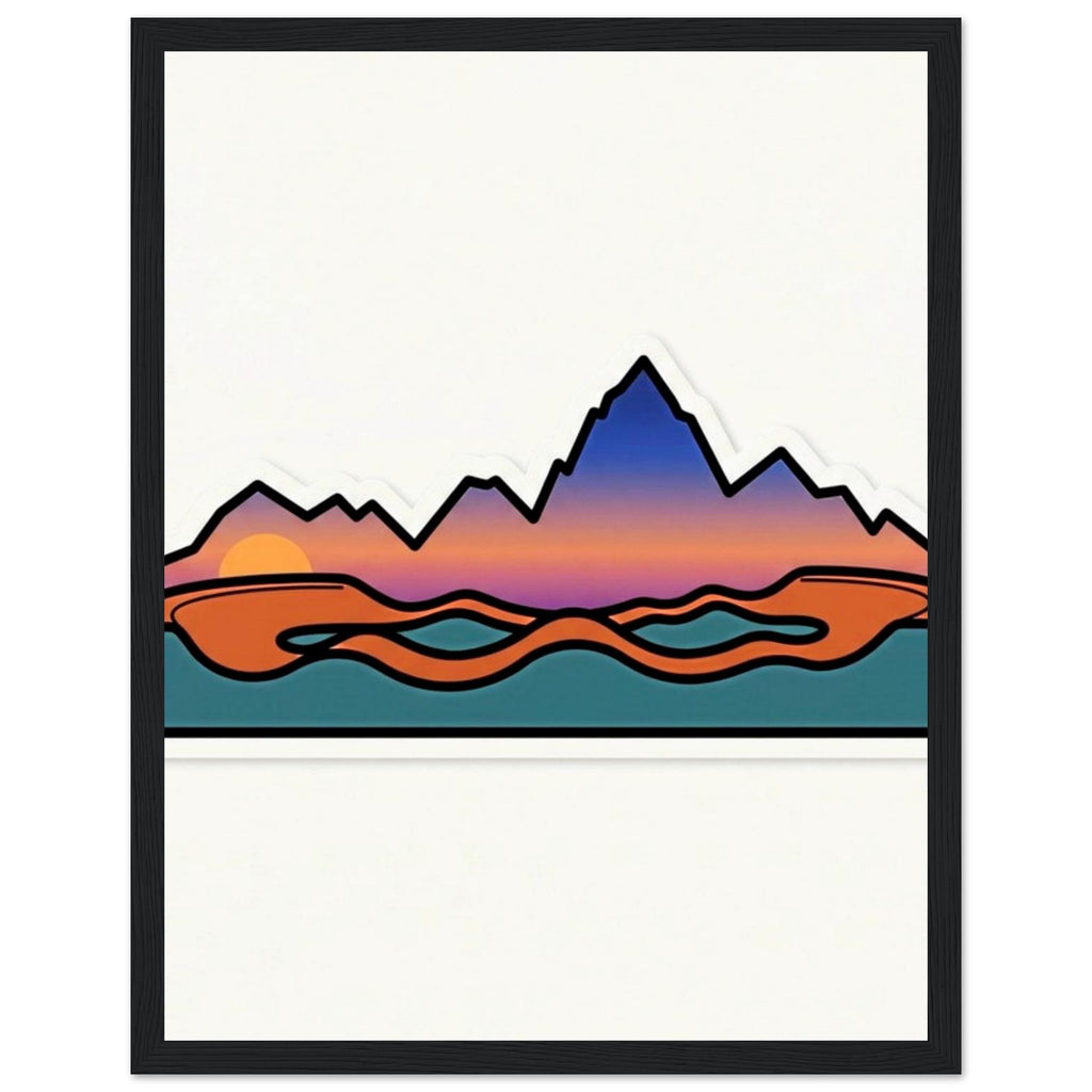 Sunset Ridge Framed Print | Mountain Bike Wall Art - view 7
