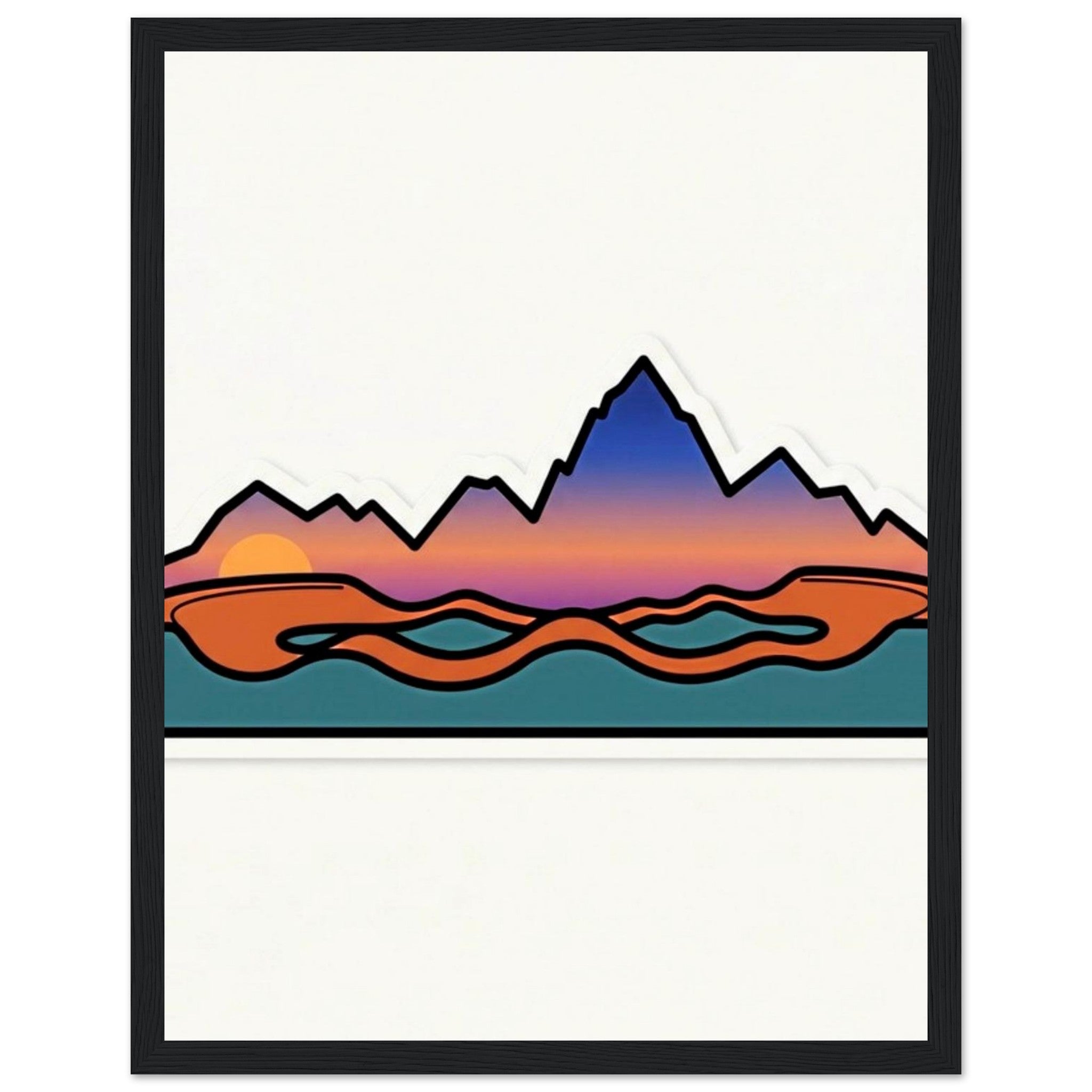 Sunset Ridge Framed Print | Mountain Bike Wall Art - view 7