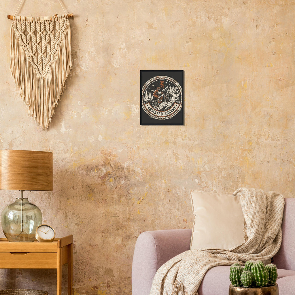 Assisted Ascent Framed Print | Mountain Bike Wall Art - view 8