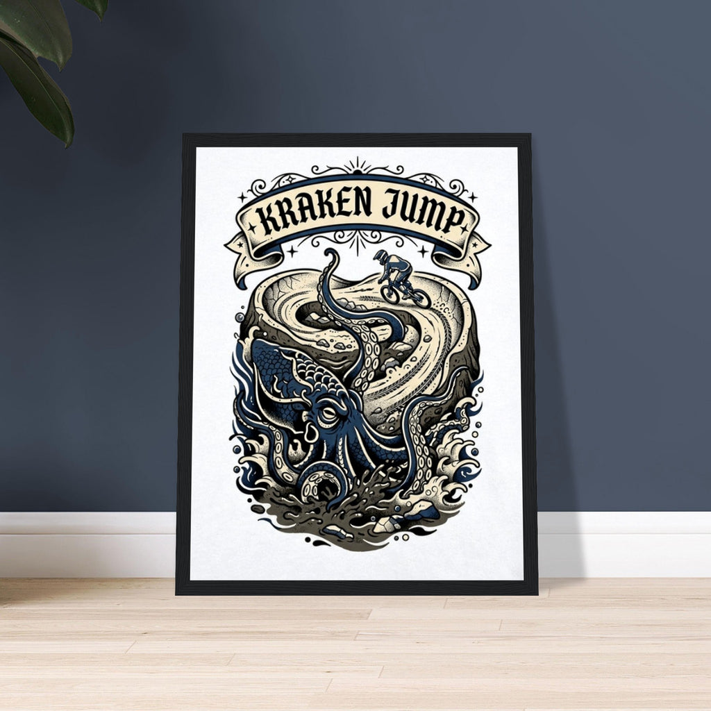 Kraken Jump Framed Print | Mountain Bike Wall Art