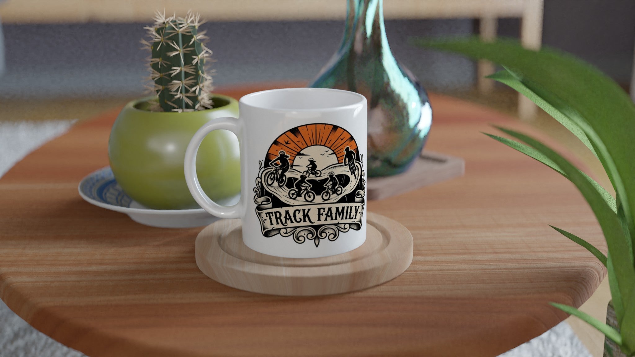 Track Family MTB Mug | Mountain Biker Coffee Mug - view 4