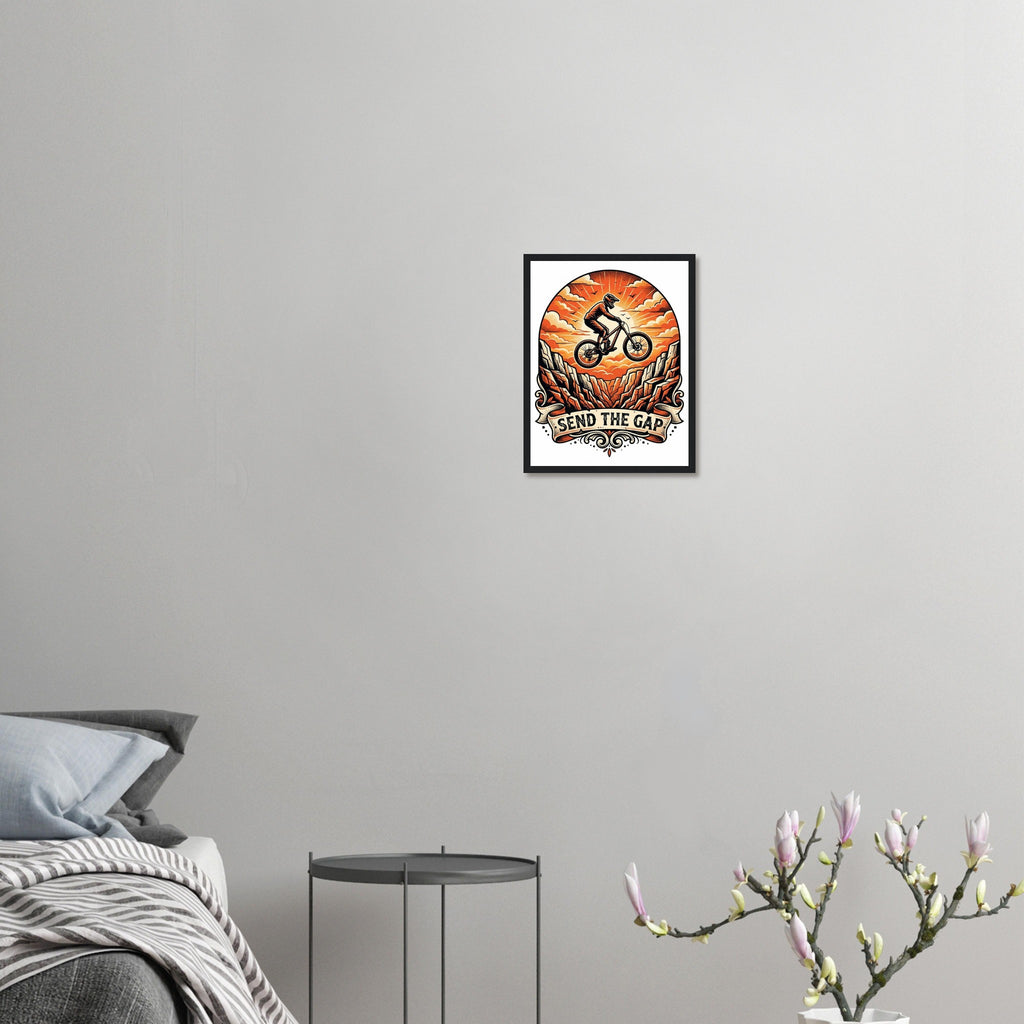 Send The Gap Framed Print | Mountain Bike Wall Art - view 7
