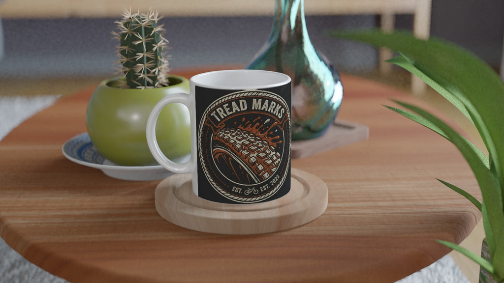 Tread Marks MTB Mug | Mountain Biker Coffee Mug - view 4