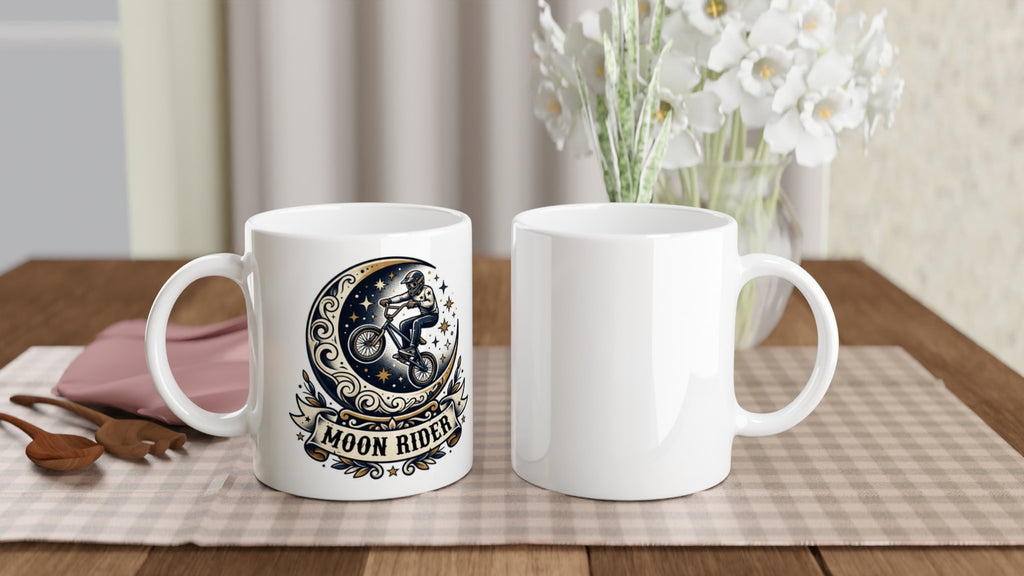 Moon Rider MTB Mug | Mountain Biker Coffee Mug - view 5