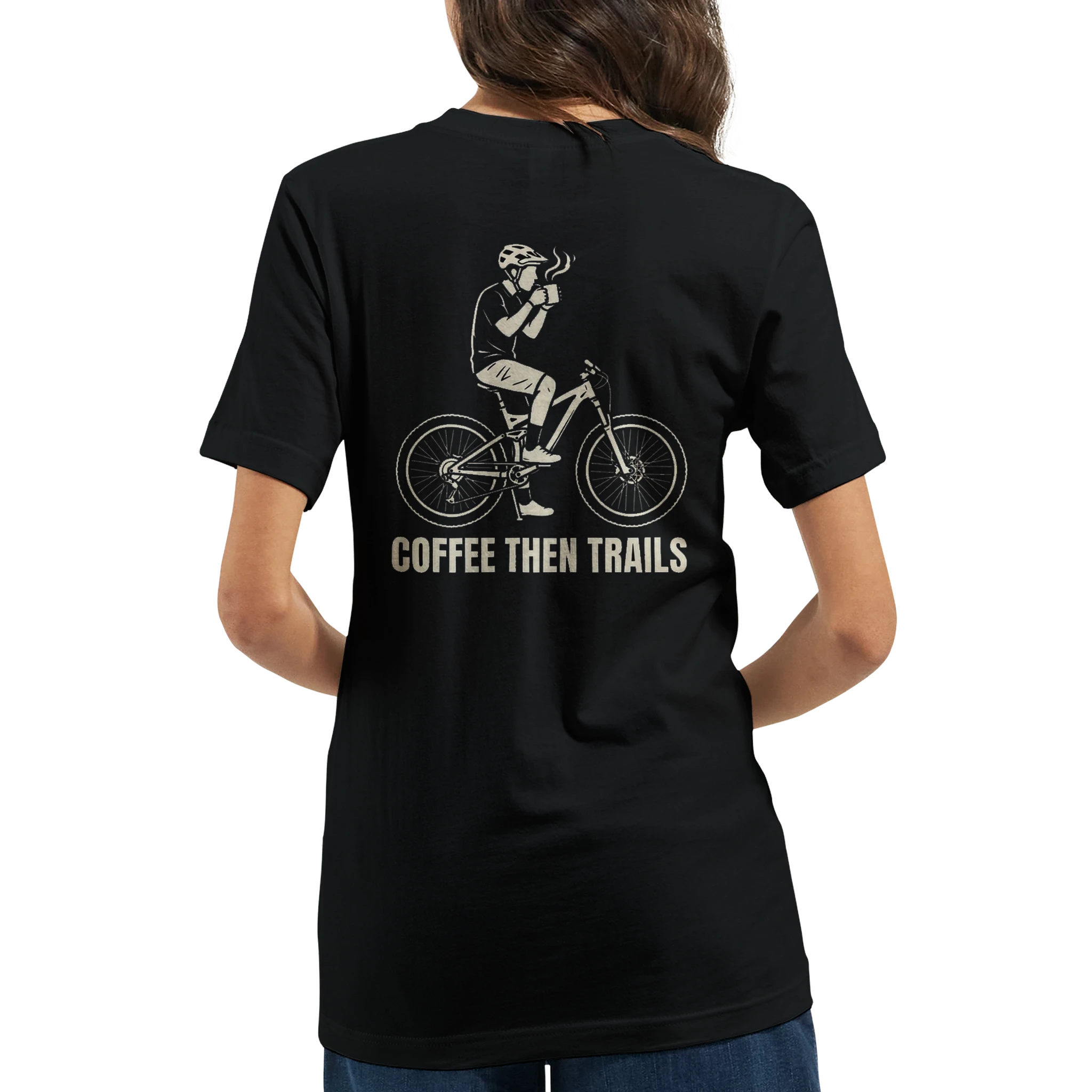 Coffee Then Trails MTB T-Shirt | Mountain Bike Graphic Tee - view 5